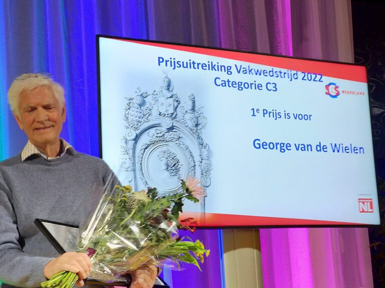 George van der Wielen is 1e geworden op de vakwedstrijd van scs in 2022 met een prachtige grisaille